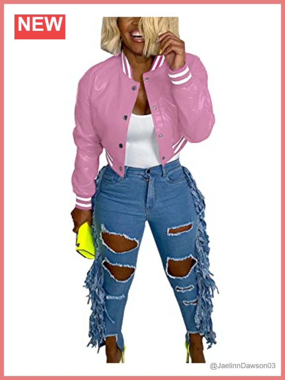 Women Faux Leather Moto Bomber Jacket Cropped Lightweight Fall Coat